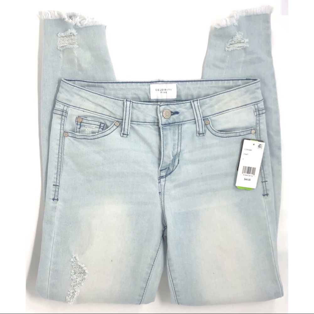 CELEBRITY PINK | Mid Rise Distressed Ankle Skinny